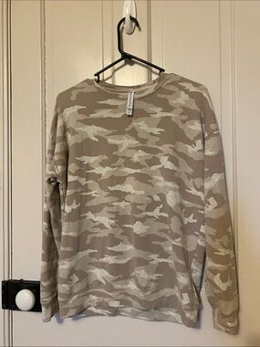Athleta Neutral Camo Pullover - Beige & Cream